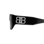 Women’s Bossy Round Af Sunglasses in Black - Image 5